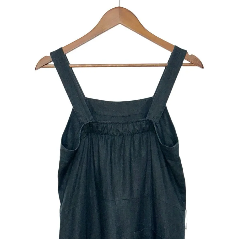 Everlane Linen Jumpsuit in Washed Black Size 4